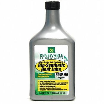 RENEWABLE LUBRICANTS Gear Oil Bio-Synthetic 1 Qt. 80W90, 4JPT6
