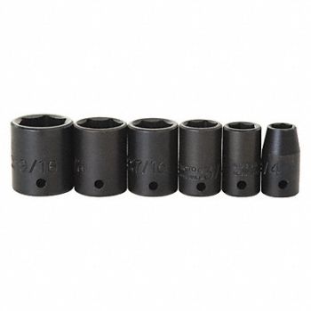 PROTO Impct Skt St Steel Blk Oxd 1/4- 9/16 in, 4JW80