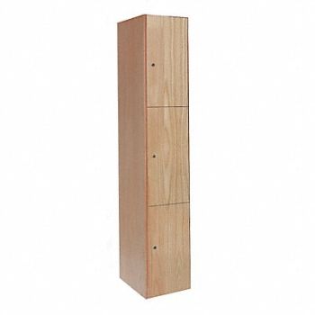 HALLOWELL Lckr 3x1Lckr Lt Wood 72 x15 x18 Assm, 4JWX5