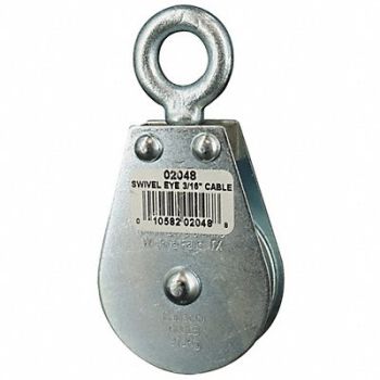 GRAINGER APPROVED Pulley Block Swivel Eye 600 lb., 4JX68