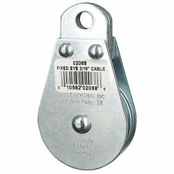 GRAINGER APPROVED Pulley Block Fixed Eye 600 lb., 4JX70