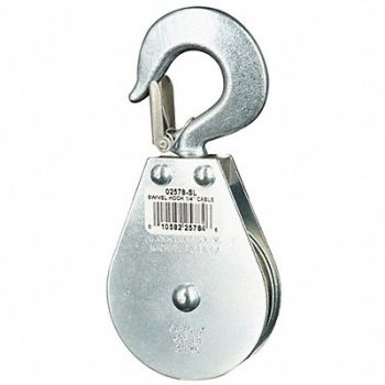 GRAINGER APPROVED Pulley Block Swivel Hook 685 lb., 4JX75