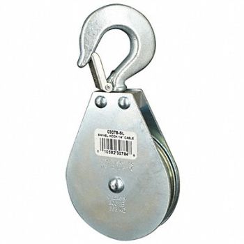 GRAINGER APPROVED Pulley Block Swivel Hook 800 lb., 4JX79