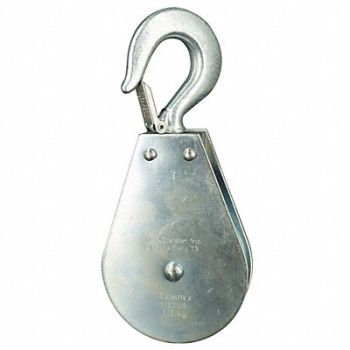 GRAINGER APPROVED Pulley Block Swivel Hook 1550 lb., 4JX83
