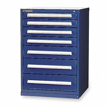 VIDMAR ModDrwrCab 44 x30 x28 Dark Blue 7Drwr, 4KC74