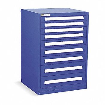 VIDMAR Mod Drawer Cab 44 H 9 Drawer Dark Blue, 4KC78