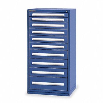 VIDMAR ModDrwrCab 59 x30 x28 Dark Blue 10Drwr, 4KC90