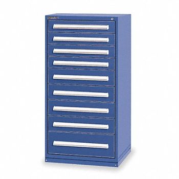 VIDMAR ModDrwrCab 59 x30 x28 Dark Blue 9Drwr, 4KC91