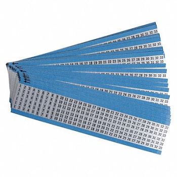 BRADY Wire Marker Preprintd Self-Adhesive PK25, 4KCG9