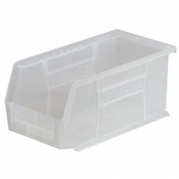 AKRO-MILS Hang and Stack Bin Clear Plastic 9 in, 4KET4