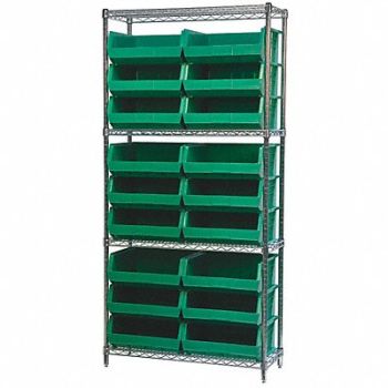 AKRO-MILS D5521 Bin Shlvng 14inx74inx36in Gray, 4KEU8
