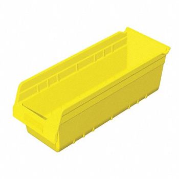 AKRO-MILS D5525 Shelf Bin Yellow Plastic 6 in, 4KEV8