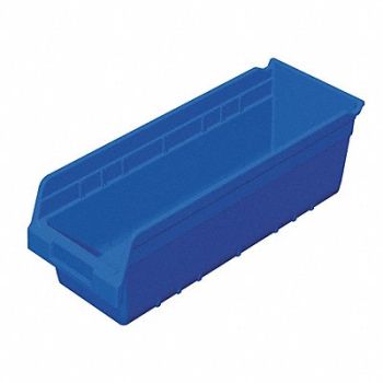 AKRO-MILS D5525 Shelf Bin Blue Plastic 6 in, 4KEV9