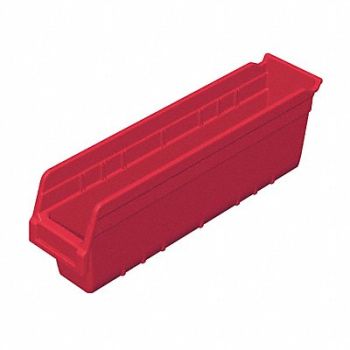 AKRO-MILS D5524 Shelf Bin Red Plastic 6 in, 4KEW3