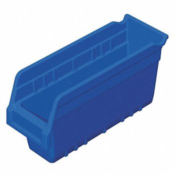 AKRO-MILS D5522 Shelf Bin Blue Plastic 6 in, 4KEX6