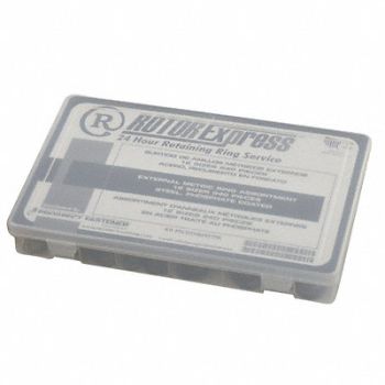 GRAINGER APPROVED External Ring Asst 240 Pcs 12 Szs, 4KGD2