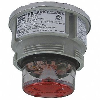 HUBBELL KILLARK Hazardous Warning Light LED Red, 4KGU1