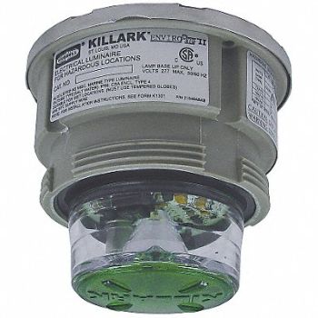 HUBBELL KILLARK Hazardous Warning Light LED Green, 4KGU2