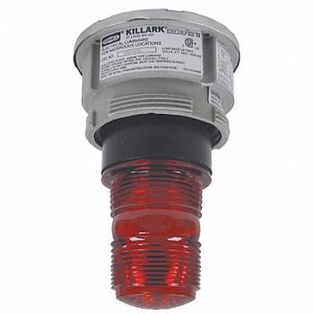 HUBBELL KILLARK Hazardous Warning Light Xenon Red 120VAC, 4KGU4