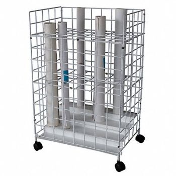 GRAINGER APPROVED Mobile Roll File.24 Compartments, 4KH35
