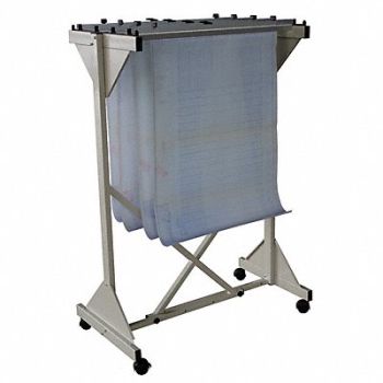 GRAINGER APPROVED Mobile Drop Lift Rack 52 In H Putty, 4KH75