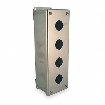 WIEGMANN Pushbutton Enclosure 30mm 4 Holes 304 SS, 4KP18