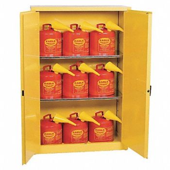 EAGLE Flammable Safety Cabinet 45 gal Yellow, 4KPW8