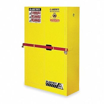 JUSTRITE Flammable Safety Cabinet 45 gal Yellow, 4KPX5