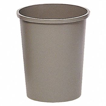 RUBBERMAID COMMERCIAL PRODUCTS Trash Can Round 11 gal Gray, 4KT27
