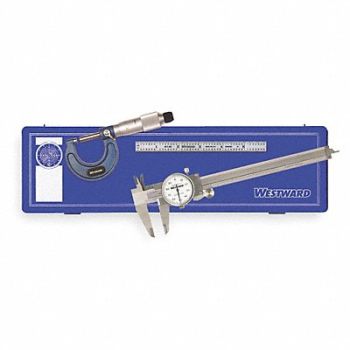 WESTWARD Precision Measuring Kit Dial Caliper, 4KU85