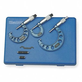WESTWARD Micrometer Set Outside, 4KU86