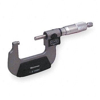 WESTWARD Digital Micrometer 1-2 In 0.0001 Ratchet, 4KU88