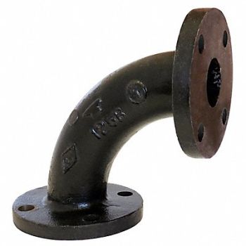 ANVIL 90 Long Sweep Elbow Cast Iron 3 in, 4KWD2
