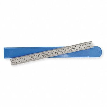 WESTWARD Steel Rule Flexible 6In 32/64ths/0.5/1mm, 4KY13