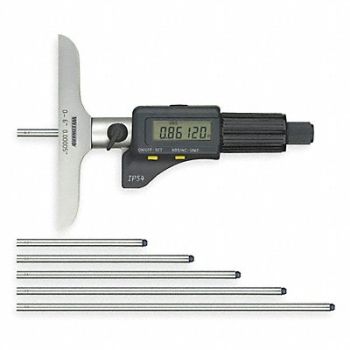 WESTWARD Depth Micrometer 0-6 In Electronic, 4KY22