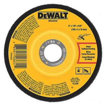 DEWALT Depressed Center Wheel T27 4x1/8x5/8 AO, 4KZ21