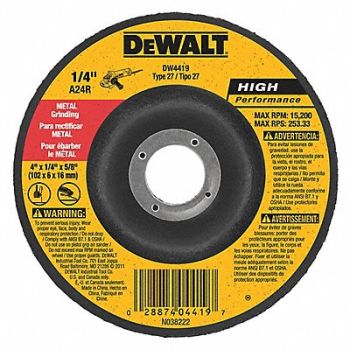 DEWALT Depressed Center Wheel T27 4x1/4x5/8 AO, 4KZ22