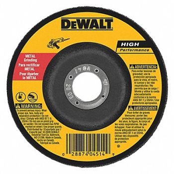 DEWALT Depressed Ctr Whl T27 4.5x1/4x7/8 AO PK5, 5TE66