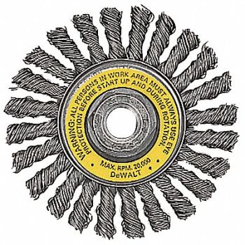 DEWALT Twist Wire Wheel Brush Arbor 0.02, 592U78