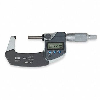 MITUTOYO Digital Micrometer 1-2In 0.00005 SPC, 4LA71