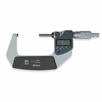 MITUTOYO Digital Micrometer 2-3In 0.00005 Ratchet, 4LA72