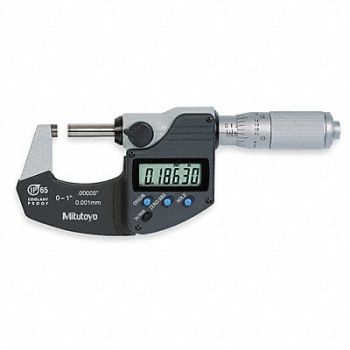 MITUTOYO Digital Micrometer 0-1 In Waterproof, 4LA76