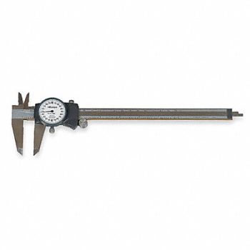 MITUTOYO Dial Caliper 0-8 In Dial A, 4LA90