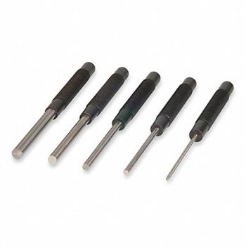 MITUTOYO Drive Pin Punch Set 5 Pieces Steel, 4LB27