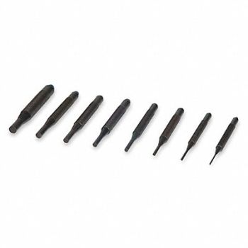 MITUTOYO Drive Pin Punch Set 8 Pieces Steel, 4LB28