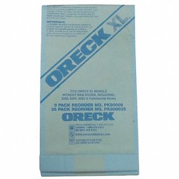 ORECK Disposable Vacuum Bag PK25, 4LB34