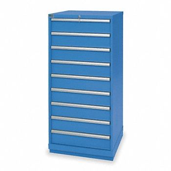 LISTA Mod Drwr Cab 59-1/2 H 9 Drwr Bright Blue, 4LE50