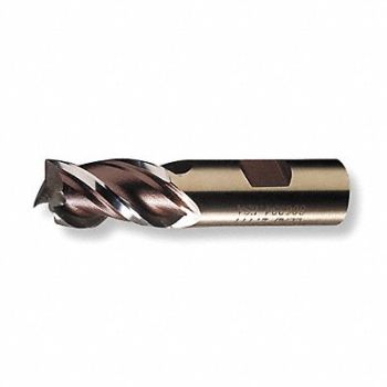CLEVELAND Sq. End Mill Single End Cobalt 1-1/4, 2NAN4