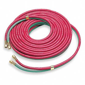 CONTINENTAL Twin Line Welding Hose 1/4 ID x 50 ft., 6ZC12