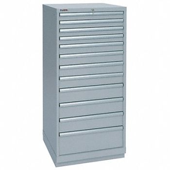 LISTA Mod Drwr Cab 59-1/2 H 12 Drwr Light Gray, 4LLH3